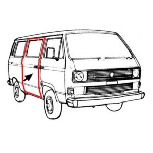 Joint de porte coulissante droite Transporter T25/T3