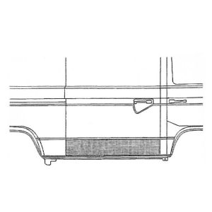 Bas de porte coulissante extérieur Transporter T25/T3
